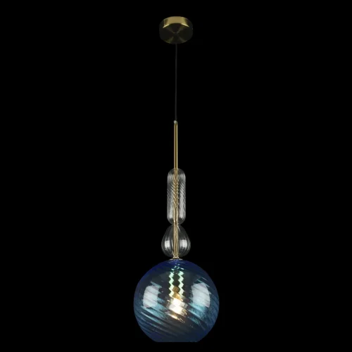 Светильник подвесной Candy 10037A LOFT IT голубой 1 лампа, основание золотое в стиле современный арт-деко выдувное фото 2